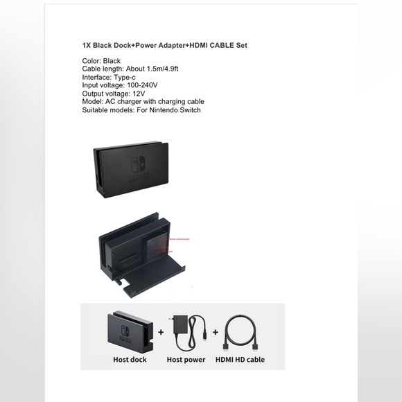 Nintendo Switch Console with Red and Blue Joy-Con and Accessories - Picture 4 of 14